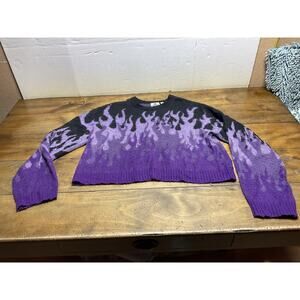 The Ragged Priest Purple Flame Sweater Size Small